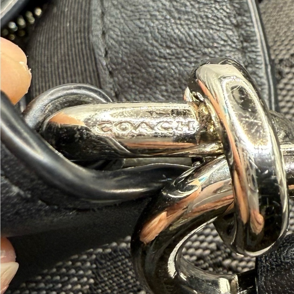 Coach Black Lexi Shoulder Bag with Monogram Pattern - Picture 6 of 13